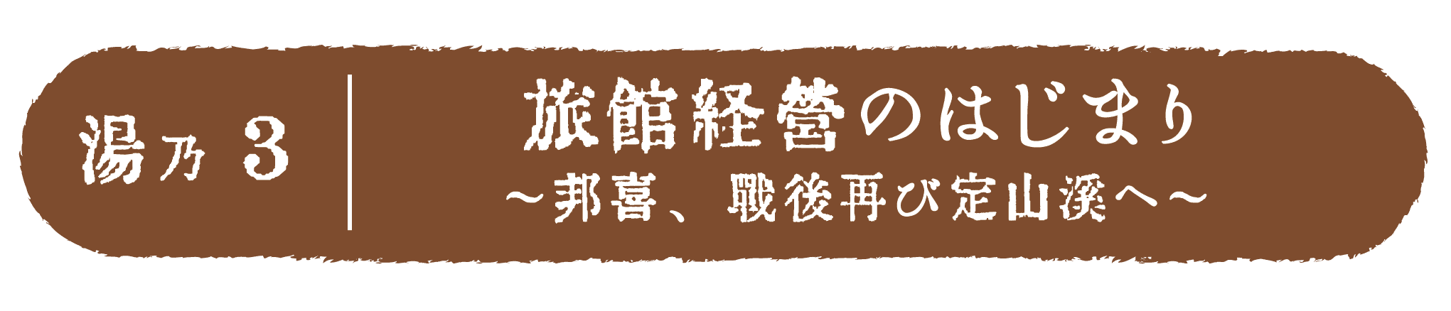 湯乃3旅館経営のはじまり 〜邦喜、戦後再び定山渓へ〜